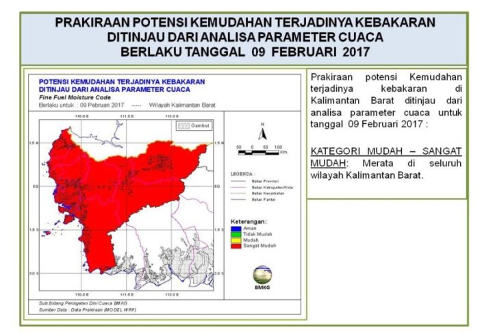 Sepekan Kedepan, Ketapang Mudah Terjadi Karhutla