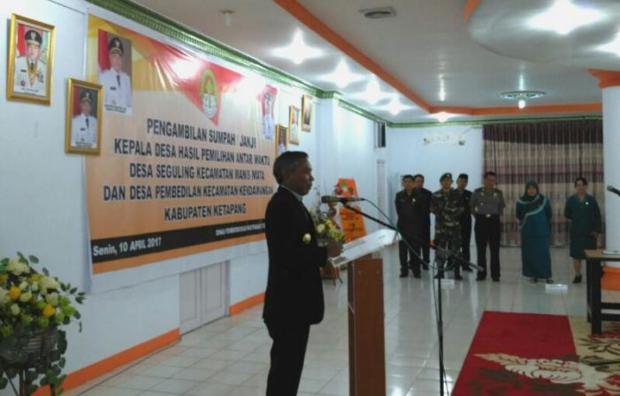 Bupati Lantik Dua PAW Kepala Desa
