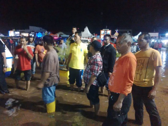 Bupati Pimpin Penyedotan Genangan Air di Lokasi Expo