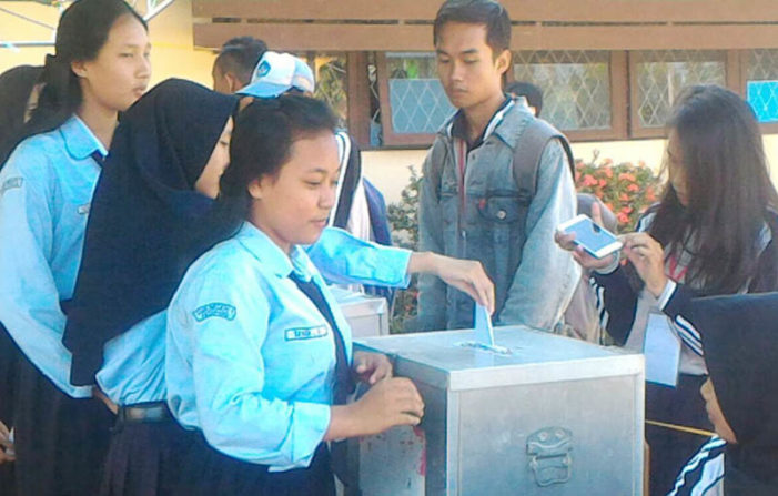 Pemilihan OSIS di SMKN I Mirip Pemilihan Umum