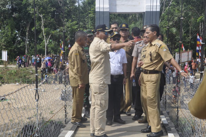 Jembatan Gantung Sukaramai Diresmikan Bupati