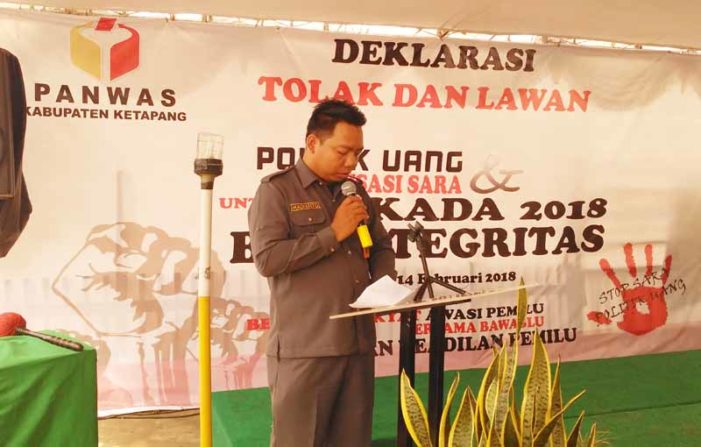 Panwas Ketapang Deklarasi Tolak Politik Uang dan SARA