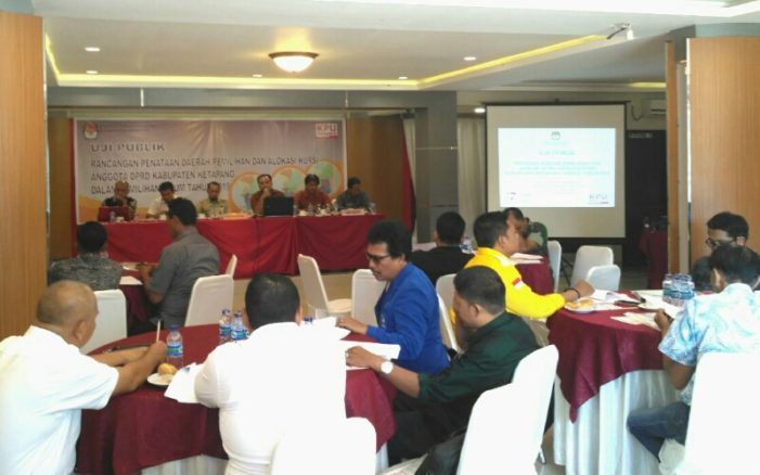 KPU Gelar Uji Publik Rancangan Penataan Dapil Ketapang