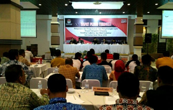 KPU Ketapang Gelar Rapat Pleno Penghitungan Suara Pilgub