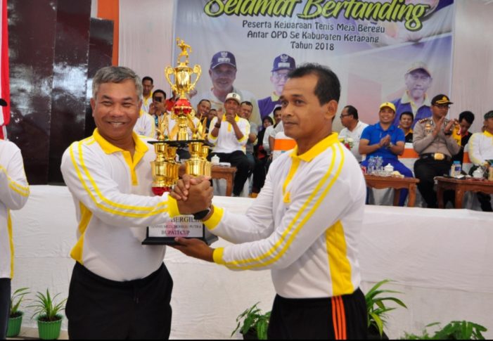 54 Tim Berlaga di Kejuaraan Tenis Meja Piala Bupati