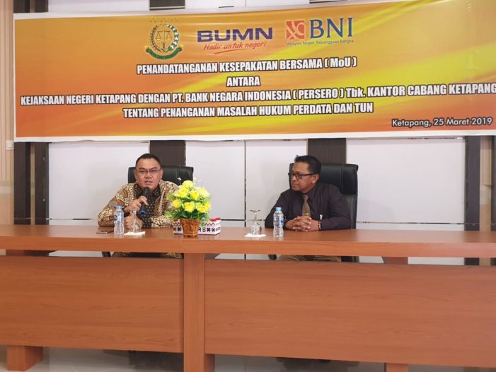 Kejari Ketapang Teken MoU Dengan Bank BNI