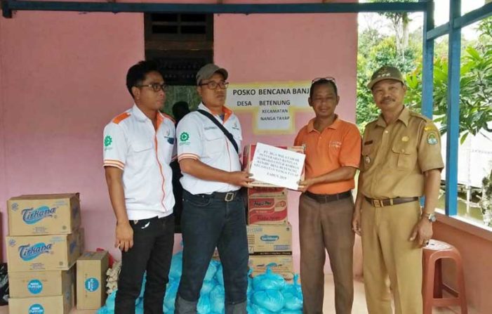 BGA Salurkan Bantuan Untuk Korban Banjir Nanga Tayap