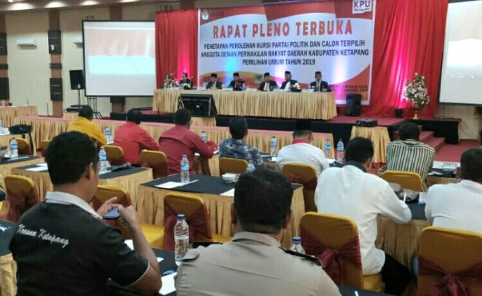 Pleno KPU: Berikut 45 Calon Terpilih Anggota DPRD Ketapang