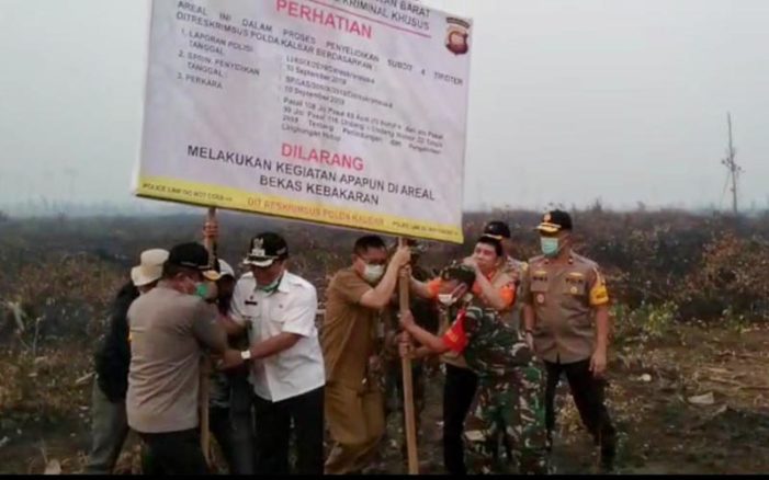 Polda Kalbar Segel PT Putra Sari Lestari