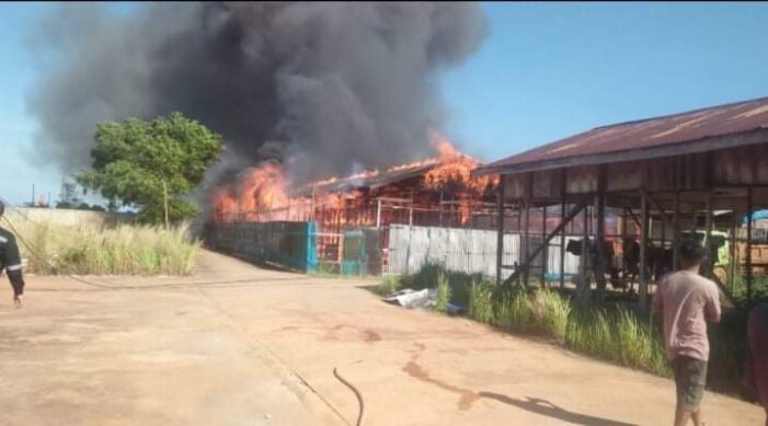 Mess Karyawan PT. WHW Terbakar
