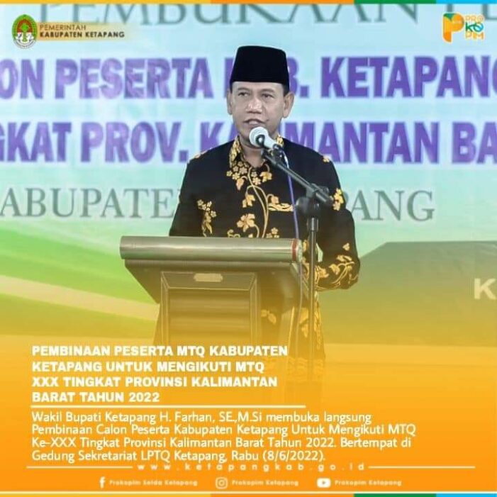 Wabup Resmi Buka Pembinaan Calon Peserta untuk mengikuti MTQ KE XXX