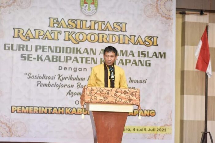 Wabup Buka Fasiliatsi Rakoor Guru Pendidikan Agama Islam