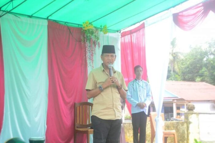 Wabup Tinjau Pembangunan Masjid Babul Khair Dusun Tanah Merah Sei Kelik