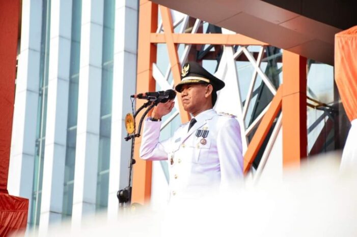 Wabup Jadi Inspektur Upacara Penurunan Bendera HUT Ke-78 Kemerdekaan RI