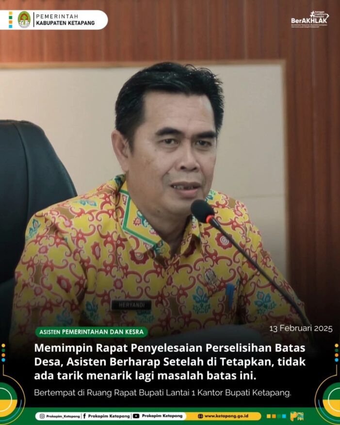 Pemkab Gelar Rapat Penyelesaian Batas Desa