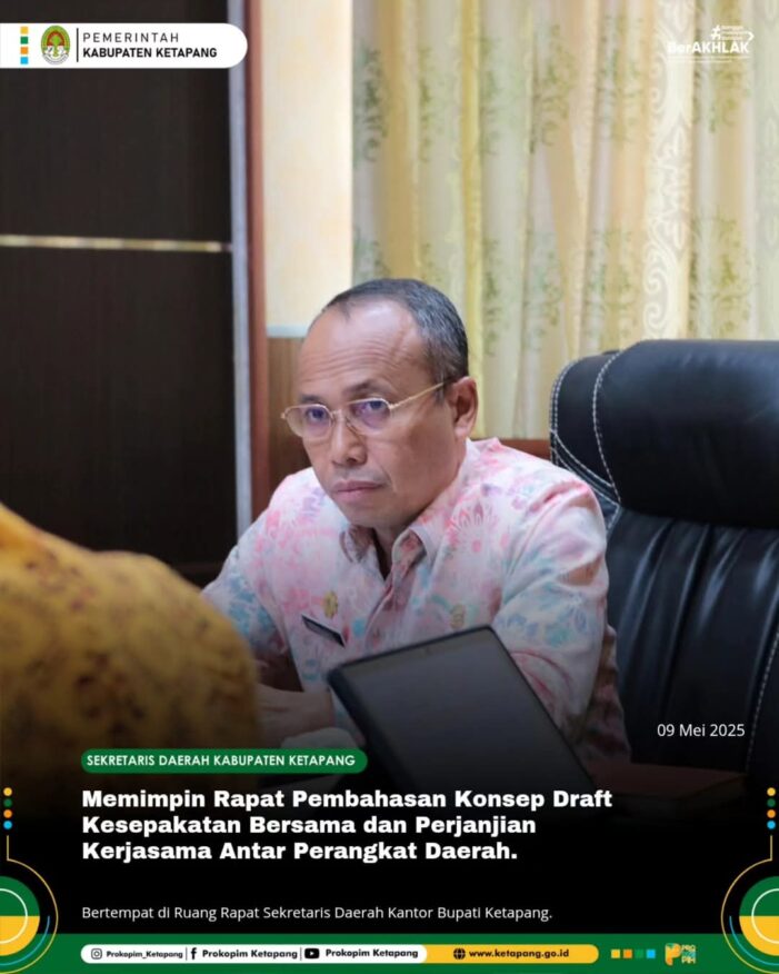 Sekda Pimpin Rapat Pembahasan Konsep Draf Kesepakatan dan Perjanjian Kerjasama
