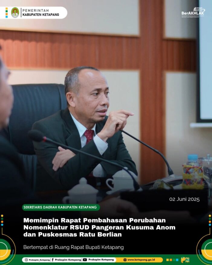 Sekda Pimpin Rapat Pembahasan Perubahan Nomeklatur RSUD Pangeran Ratu Kusuma Anom