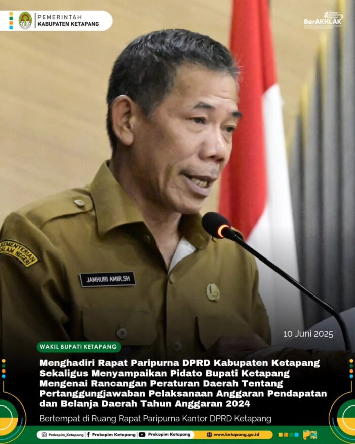 Wakil Bupati Ketapang Sampaikan Raperda Pertanggungjawaban APBD 2024
