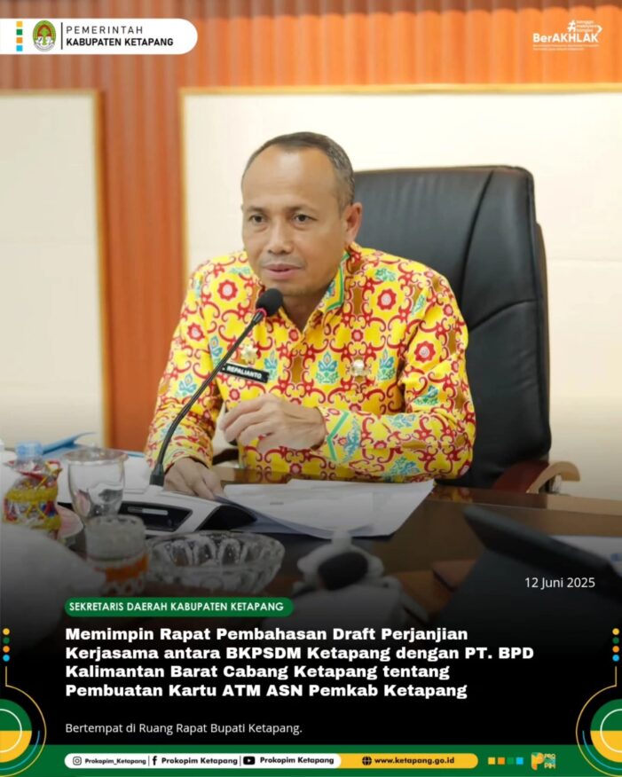 Sekda Pimpin Rapat Kerjasama Dengan Bank Kalbar