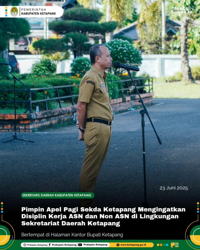 Sekda Ingatkan Disiplin Kerja ASN dan Non ASN Di Lingkungan Setda Ketapang