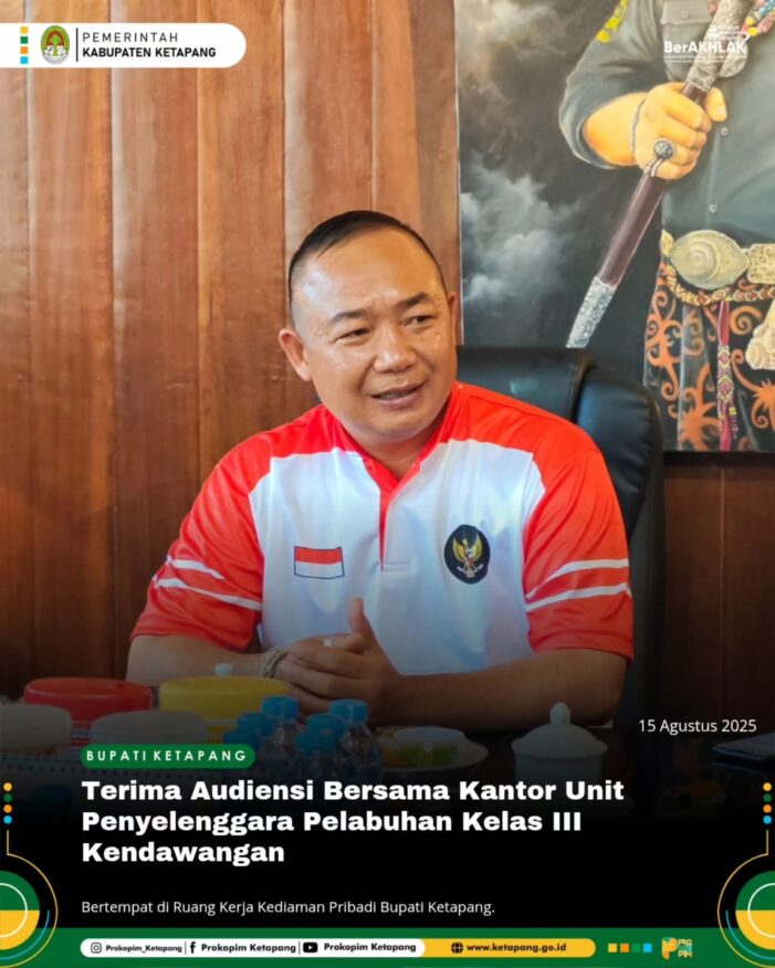 Bupati Terima Audiensi Bersama Kantor Unit Penyelenggara Pelabuhan Kelas III Kendawangan
