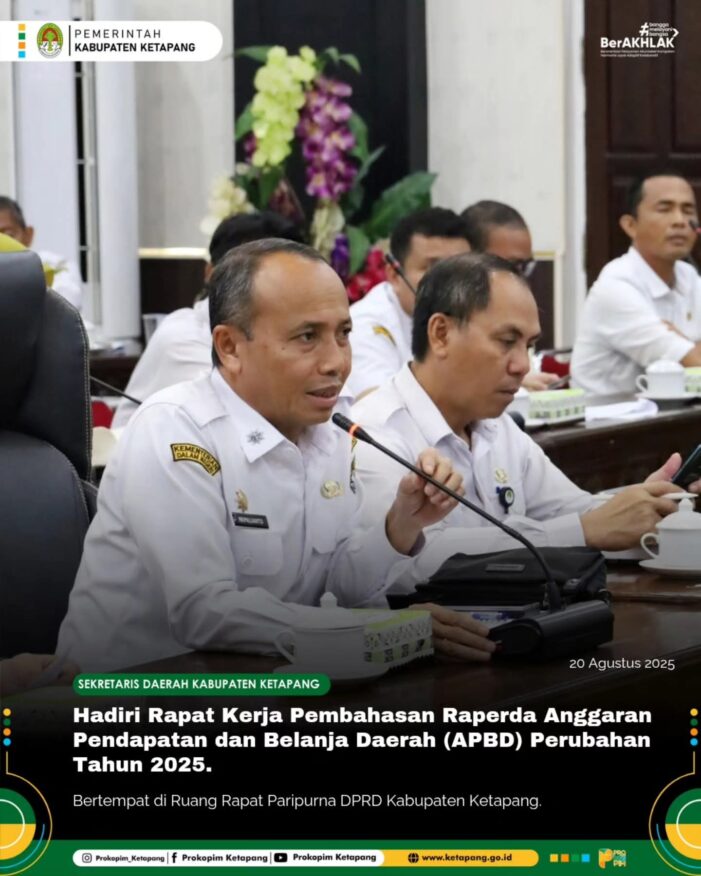 Pemkab Bersama DPRD Ketapang Bahas Raperda APBD Perubahan Tahun 2025