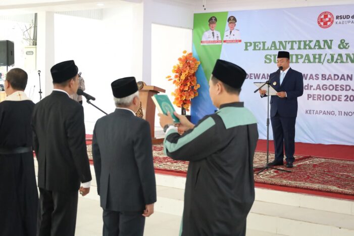 Bupati Lantik Dewan Pengawas RSUD dr. Agoesdjam