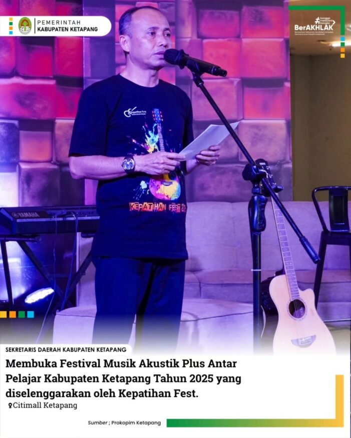 Sekda Buka Festival Musik Akustik Plus Antar Pelajar