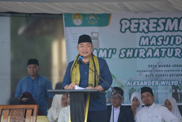 Bupati Ketapang Resmikan Masjid Jami’ Shiraatur Rahman Sandai