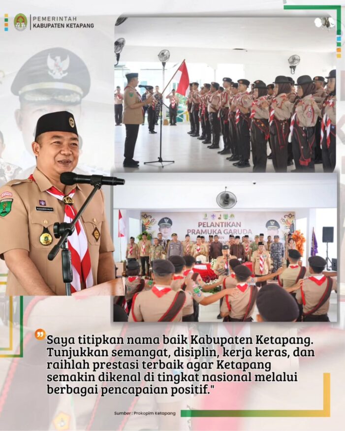 Bupati Ketapang Lantik Pramuka Garuda dan Lepas Kontingen Jamnas XII