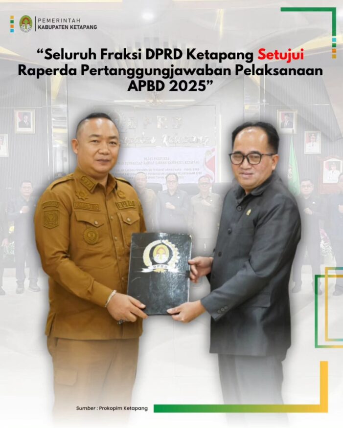 Seluruh Fraksi DPRD Ketapang Setujui Raperda Pertanggungjawaban Pelaksanaan APBD Tahun Anggaran 2025